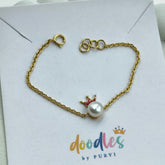 Royal Pearl Bracelet 1.69 Grams, 14KT Gold